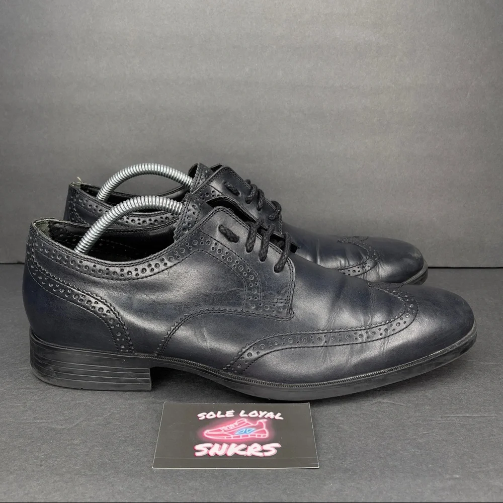 Cole Haan Dress Shoes‎ Men's 10.5M Black Copley Wing-tip Derbys Oxford Leather.
